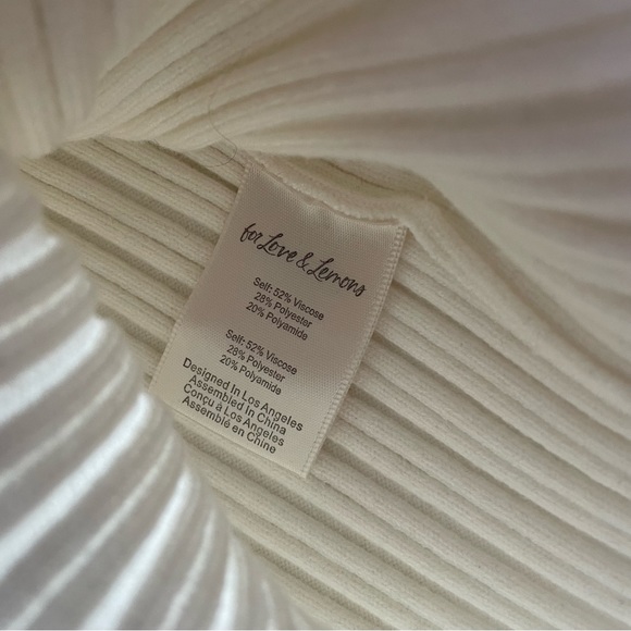 Lena rib knit Cardigan For Love and Lemons NWT white M Victoria secret - Picture 8 of 10
